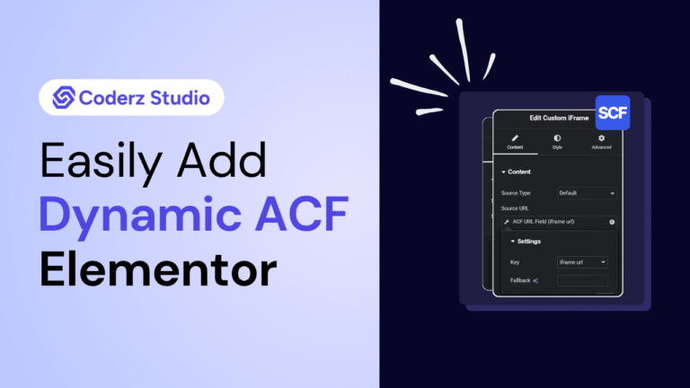 CoderzStudio - How to Add Dynamic ACF in Elementor