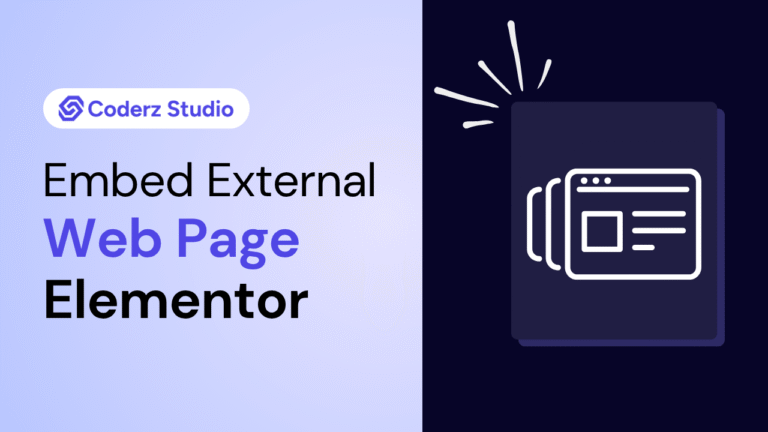CoderzStudio - How to Embed External Web Page in Elementor